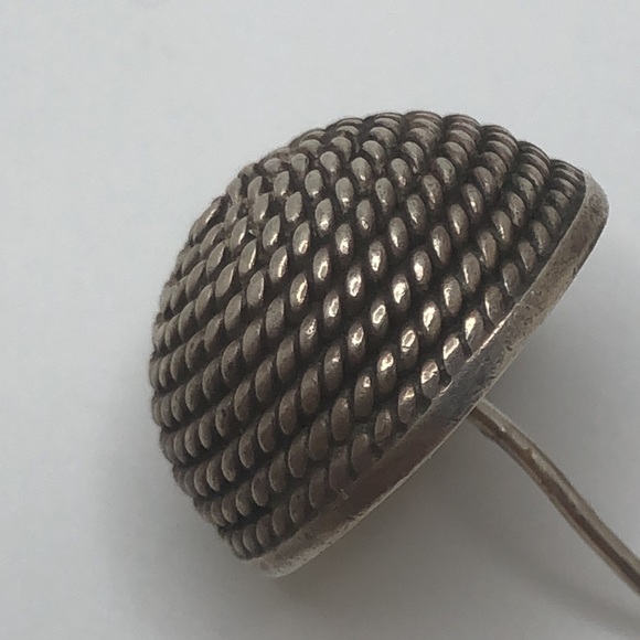 Vintage Bee Hive Design Studs Earrings 925 Sterling mark - Picture 6 of 7